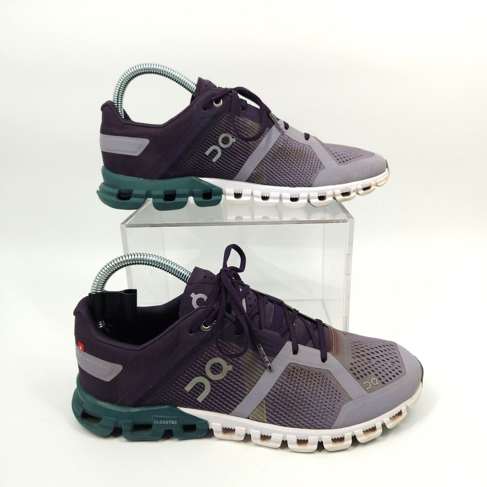On Cloudflow Shoes Women Size 7.5 Mulberry/Mineral Gray Running